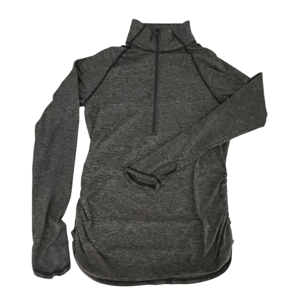 THE NORTH FACE Motivation Stripe ½ Zip Pullover Top heathered gray - Women's - Picture 1 of 13